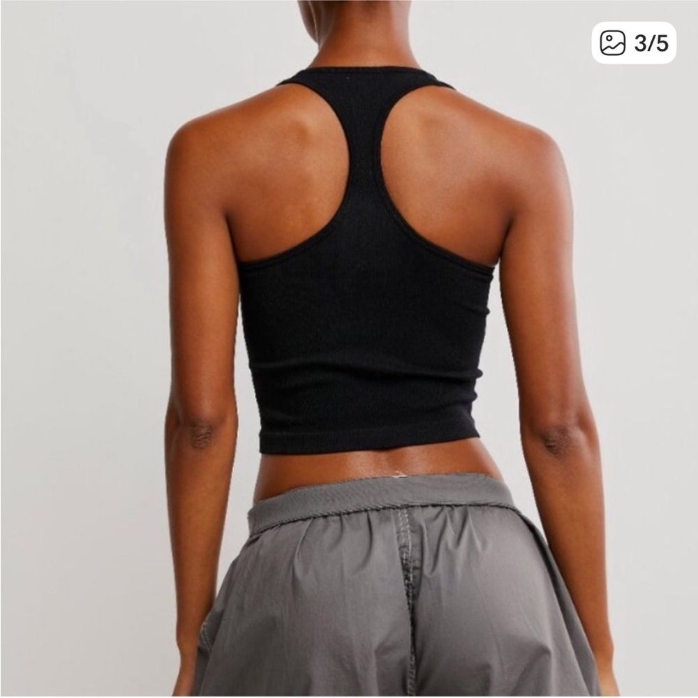 Pebby Forevee BACK SMOOTHING HIGH NECK BRAMI in ribbed black S/M - Picture 2 of 5